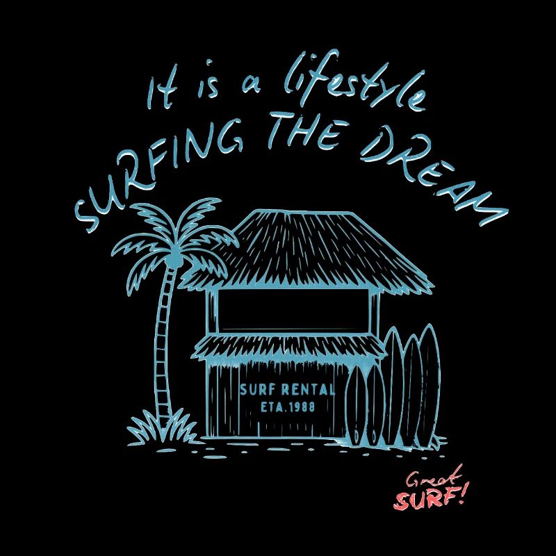 Surfing Tiki House on Beach