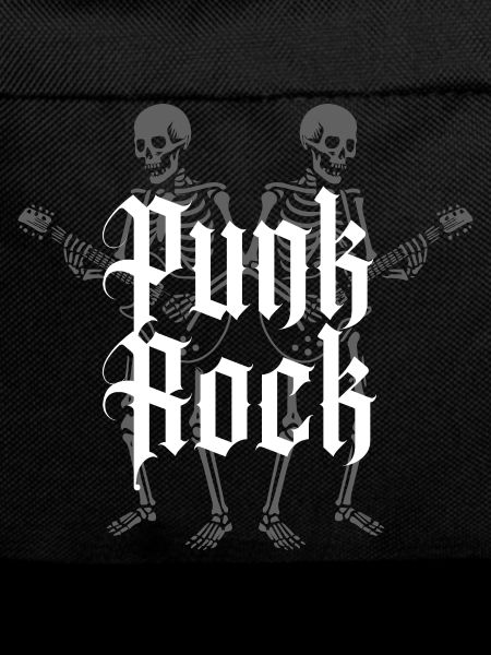Skull and Guitar Punk Rock Design