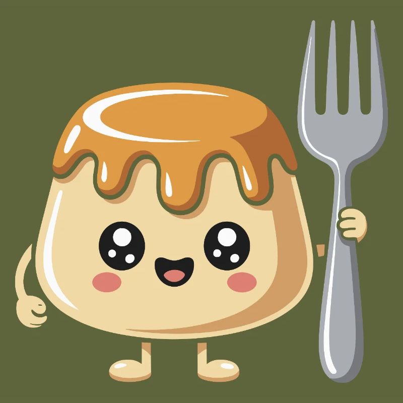Pudding Mit Gabel