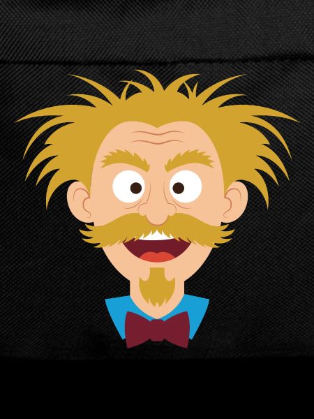 Wild scientist with a mustache