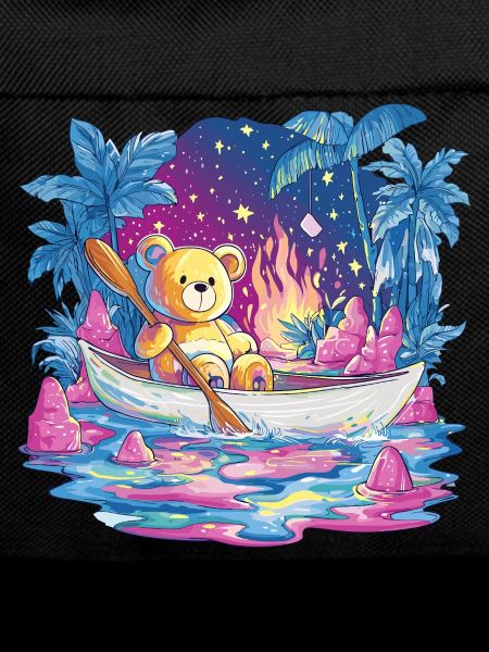 Teddy Boat Dream Under Starry Sky