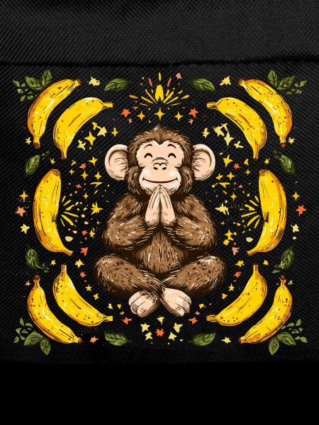 Grateful monkey with banana ring