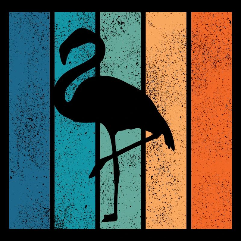 Flamingo Neon Tropical Stripes