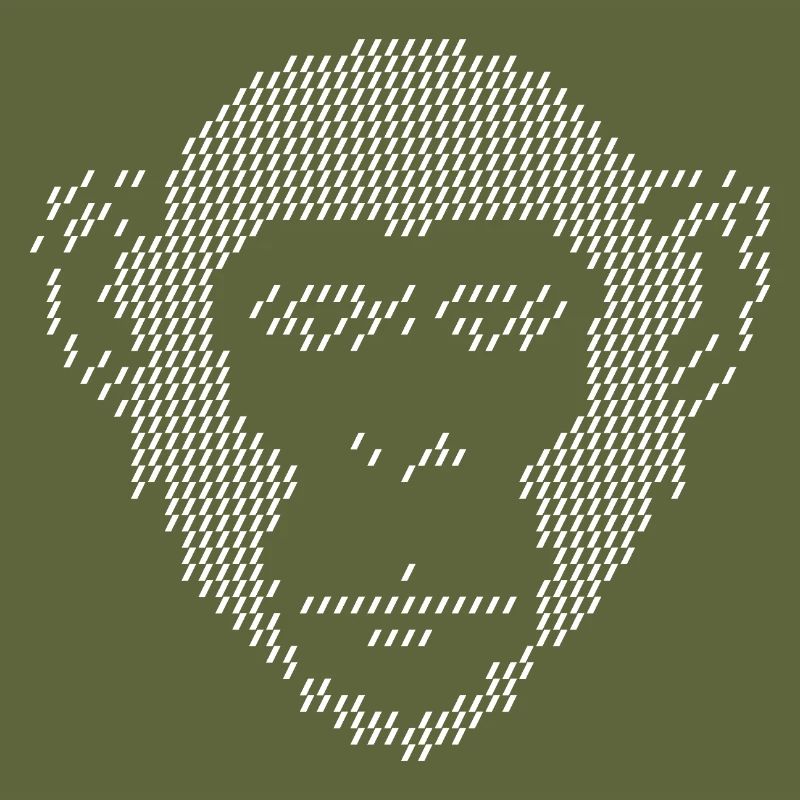 Pixel Monkey Halftone Art