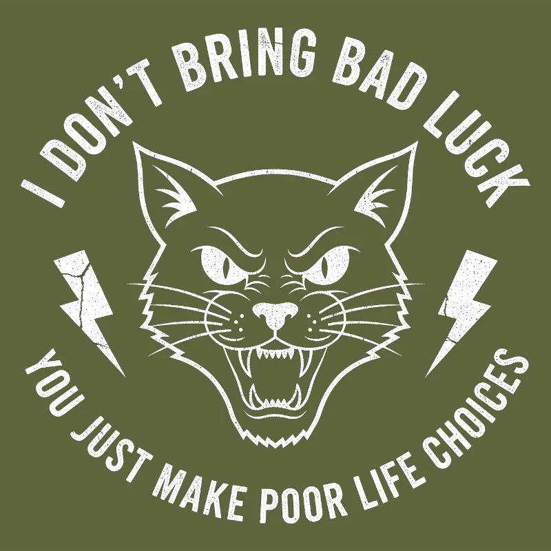 Pech oder Wille Katzen-Spruch