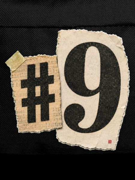 Number Nine Collage Typography