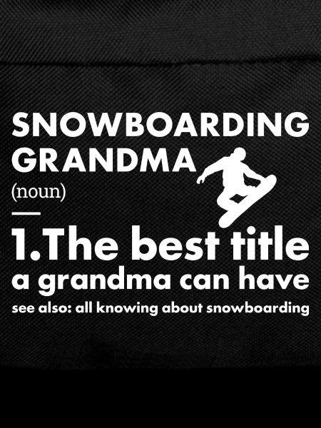 Sport Grandma Snowboarding