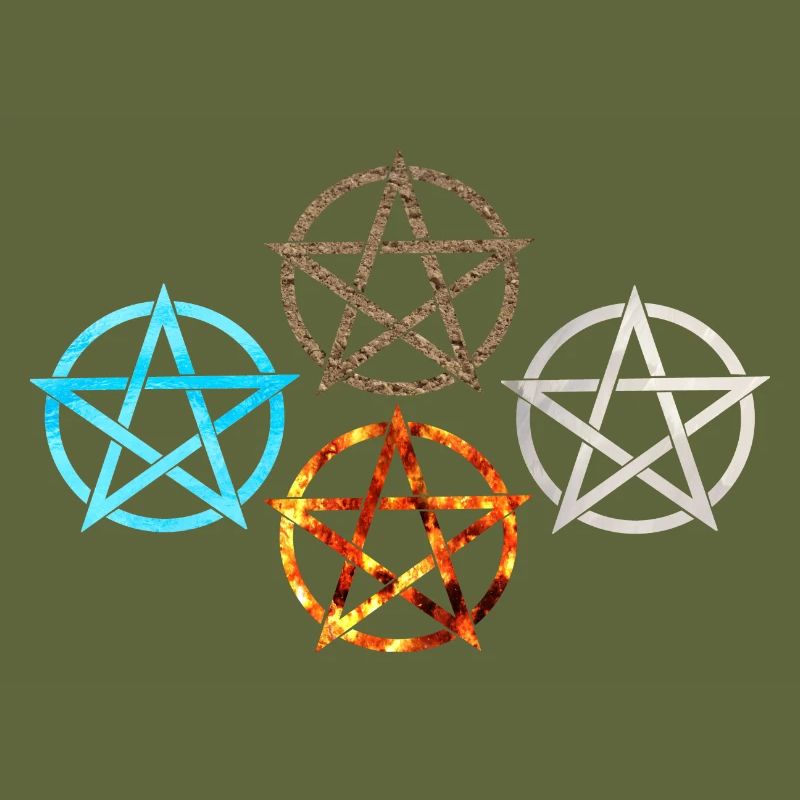 pentagram vier elemente