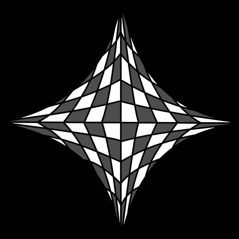 Square in optical illusion