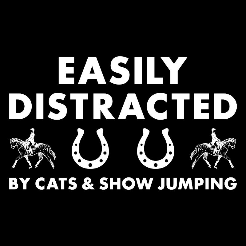 Jumper Easily Distracted By Cats And Show Jumping