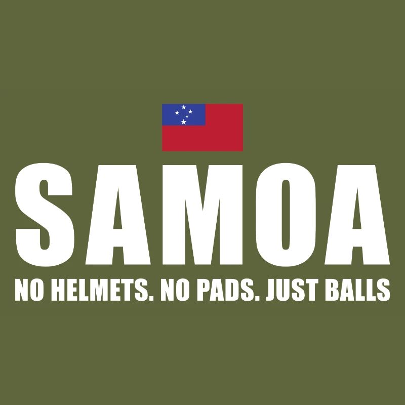 Samoa Pas de casques Pas de coussinets juste des ballons Samoa Rugby