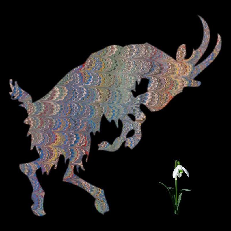 goat with snowdrop e 49
