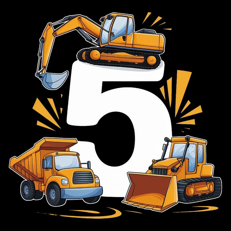 Construction site - 5 years - 5th birthday