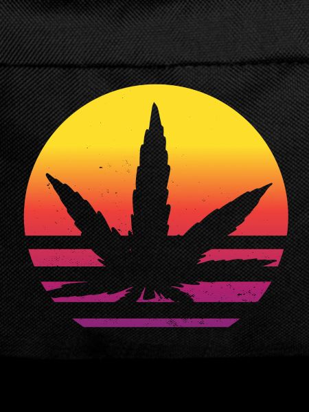 Cannabis leaf Retro Sunset