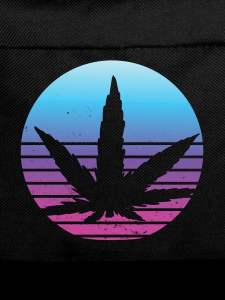 Cannabis leaf Retro Sunset