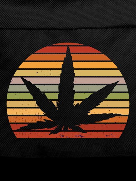 Cannabis leaf Retro Sunset