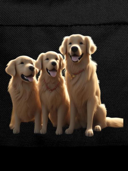 Three Golden Retrievers Trio