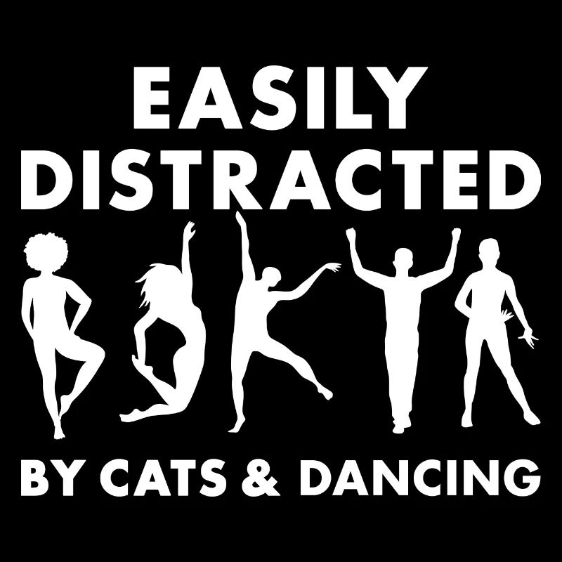 Danseuse Facilement Distraite Par Les Chats Et La Danse