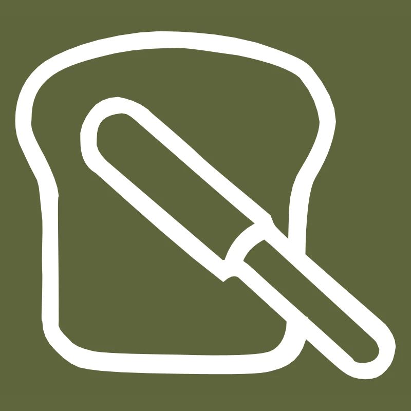 Bread slice spread knife