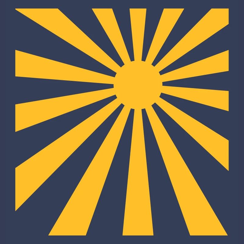 Sun rays rectangle design