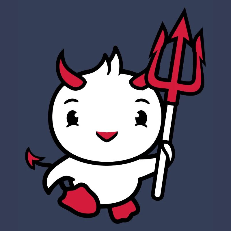 bird devil horns satan trident hell evil cool