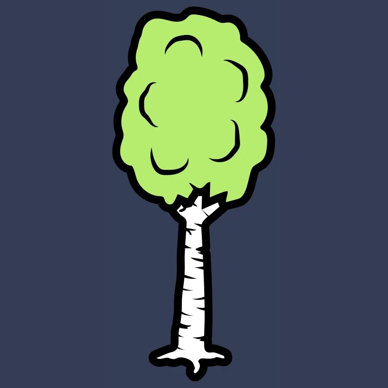 Comic Birch Trees