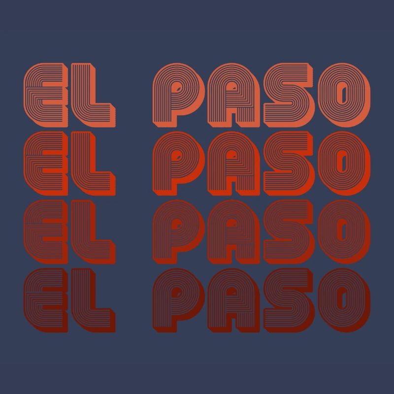 El Paso Gradient Retro Pattern