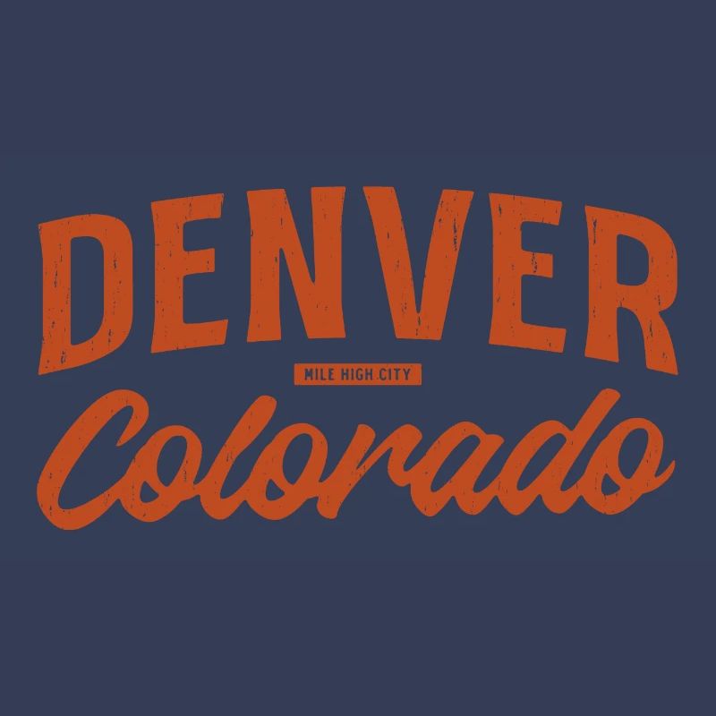 Logo rétro Script de Denver, Colorado