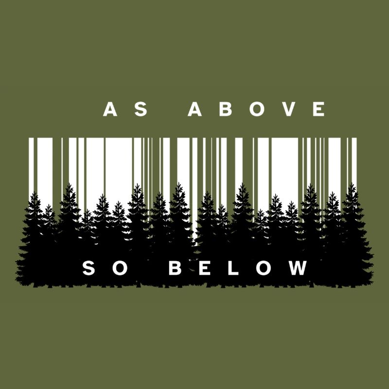 As Above So Below Forest Barcode