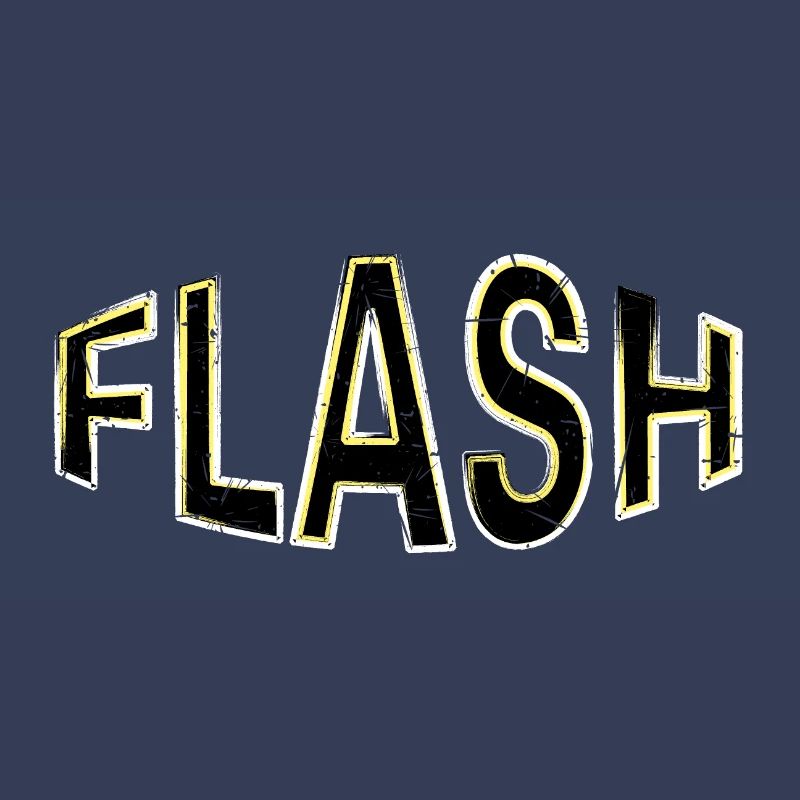 FLASH Label mit Blitzen