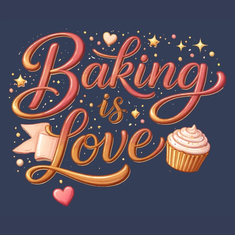 Baking is Love Backen Spruch Design