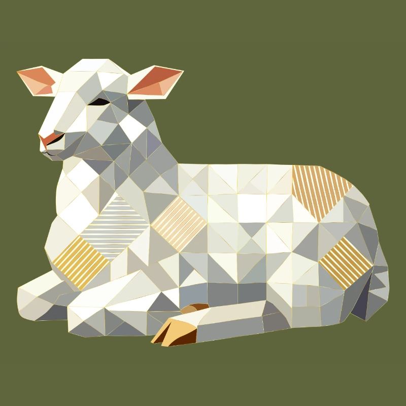 Geometric lamb – modern Easter symbol