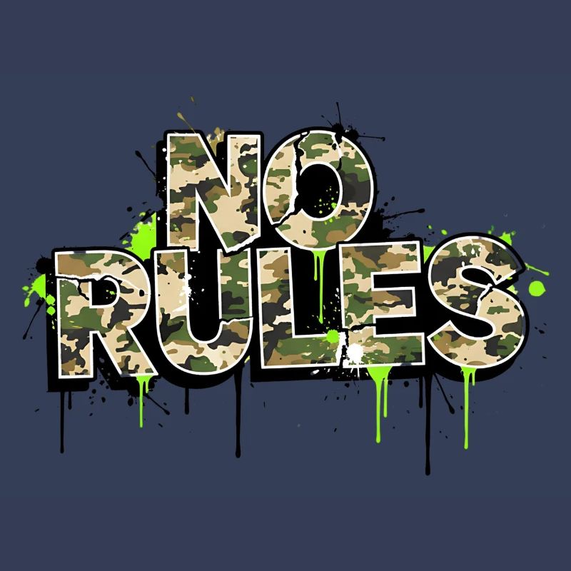 No Rules Camouflage Graffiti