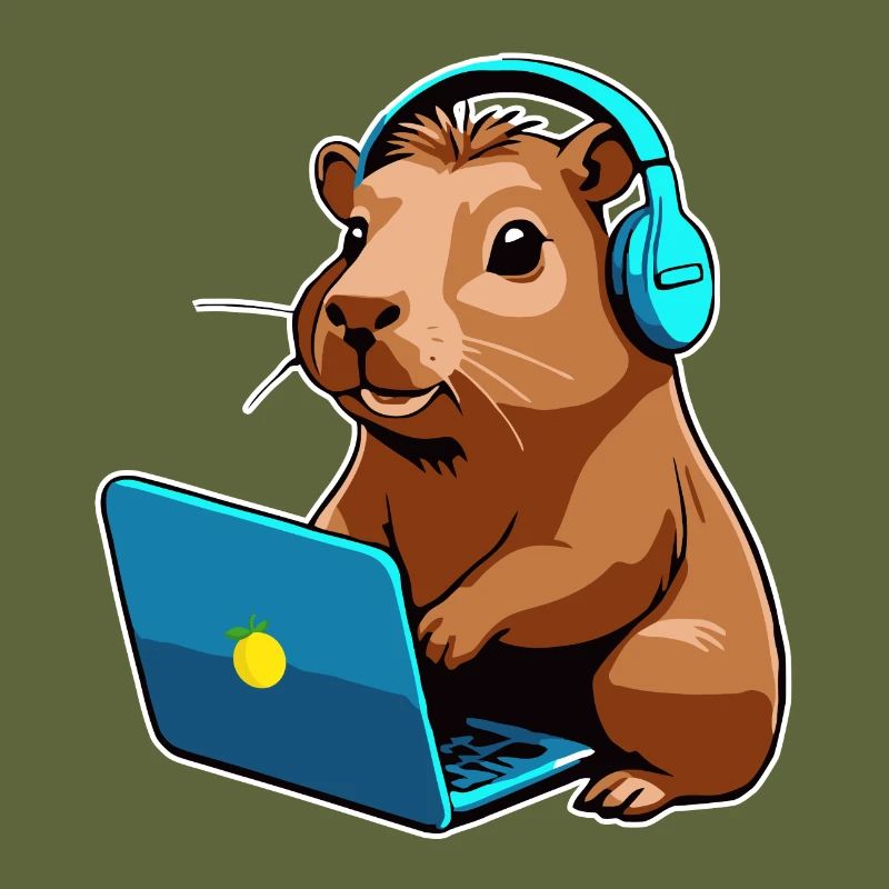Capybara Programmierer Coder Computer