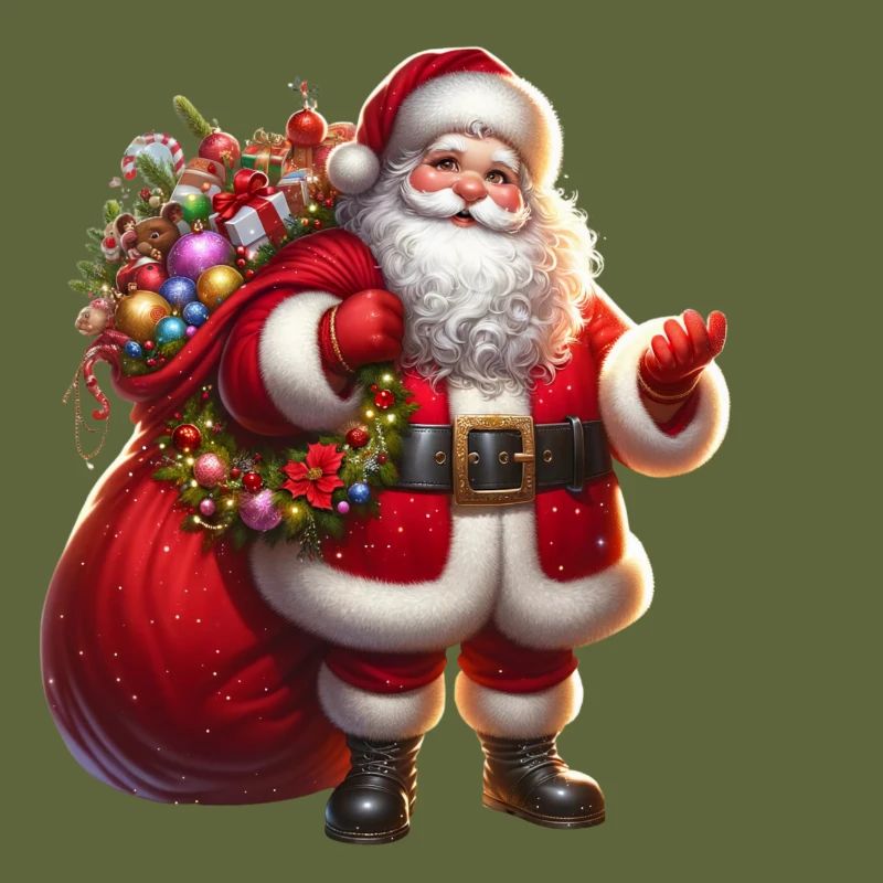 Weihnachtsmann mit Geschenksäckchen