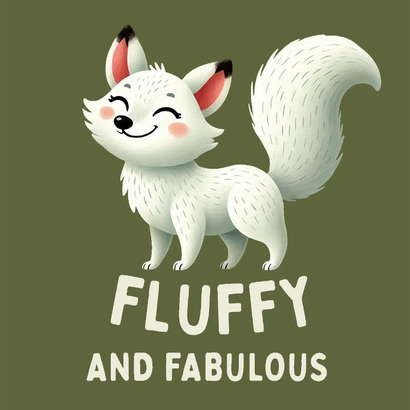 Fluffy White Fox