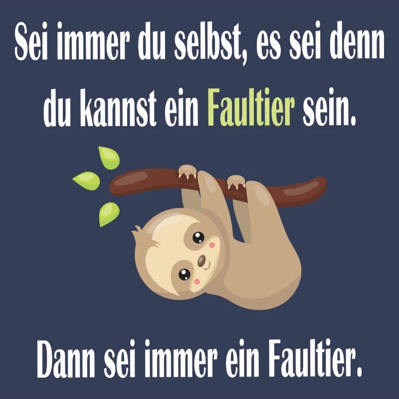 Sei immer du selbst, sei ein Faultier - Spruch