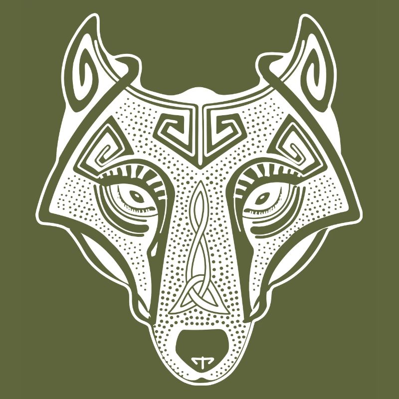 Viking Wolf white transparent