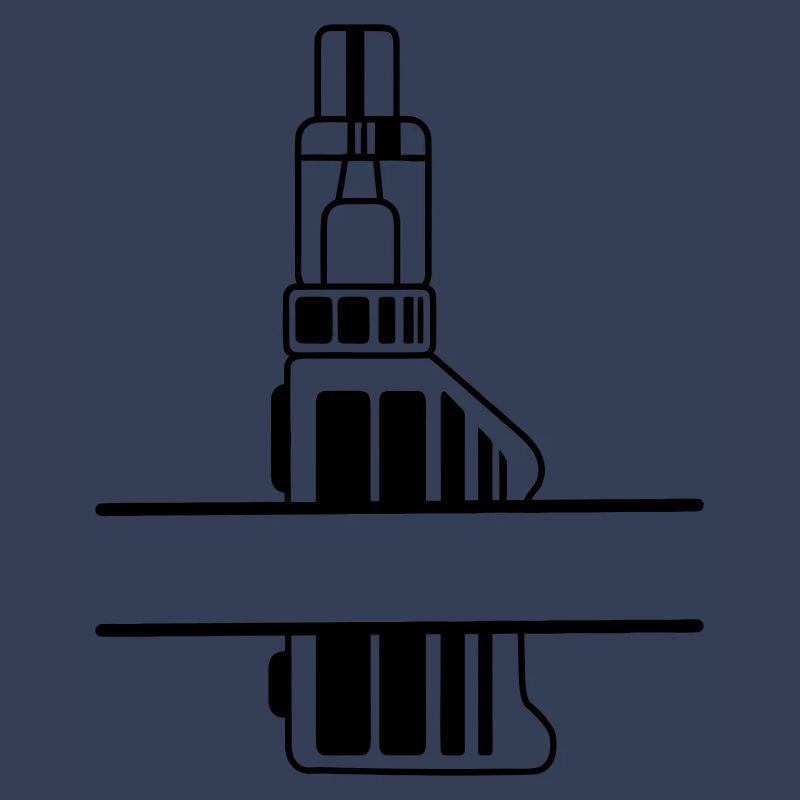 Silhouette de vape avec zone de texte
