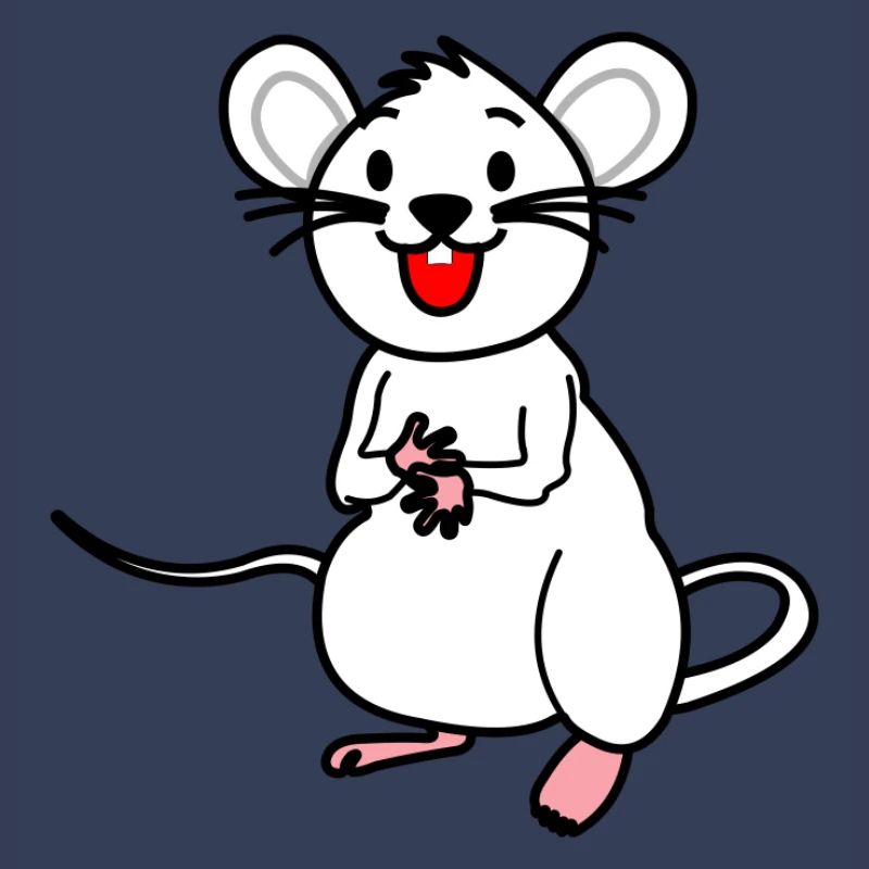 Happy White Mouse