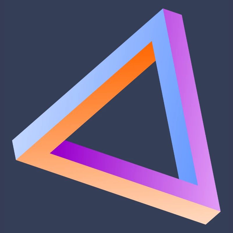 Illusion d'optique triangle impossible