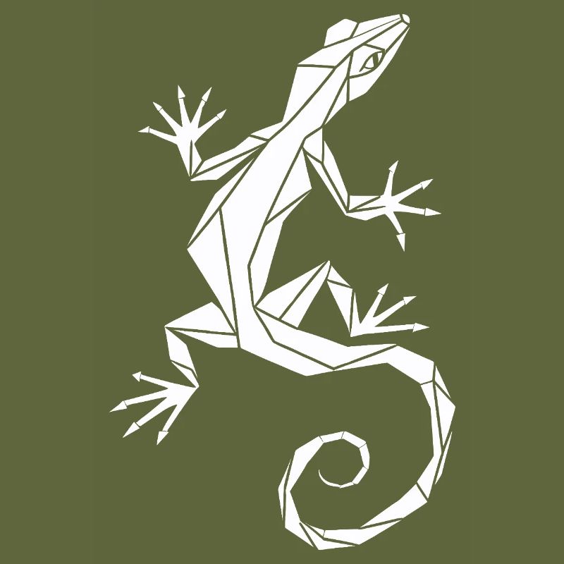 Polygon Gecko – Minimalist Lizard Design