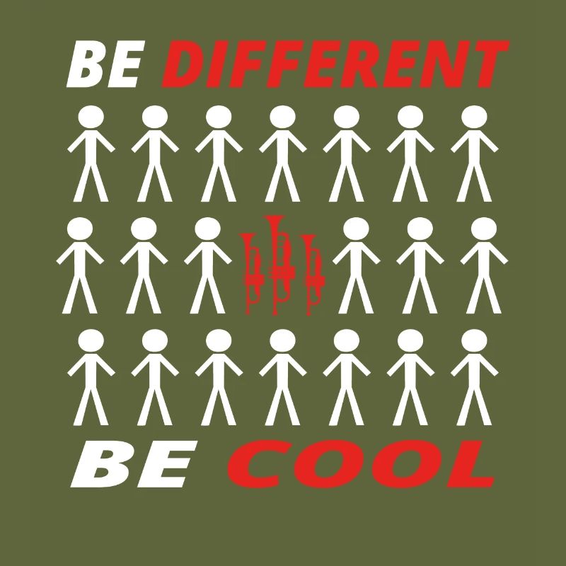 BE DIFFERENT anders cool geschenk trumpet trompete