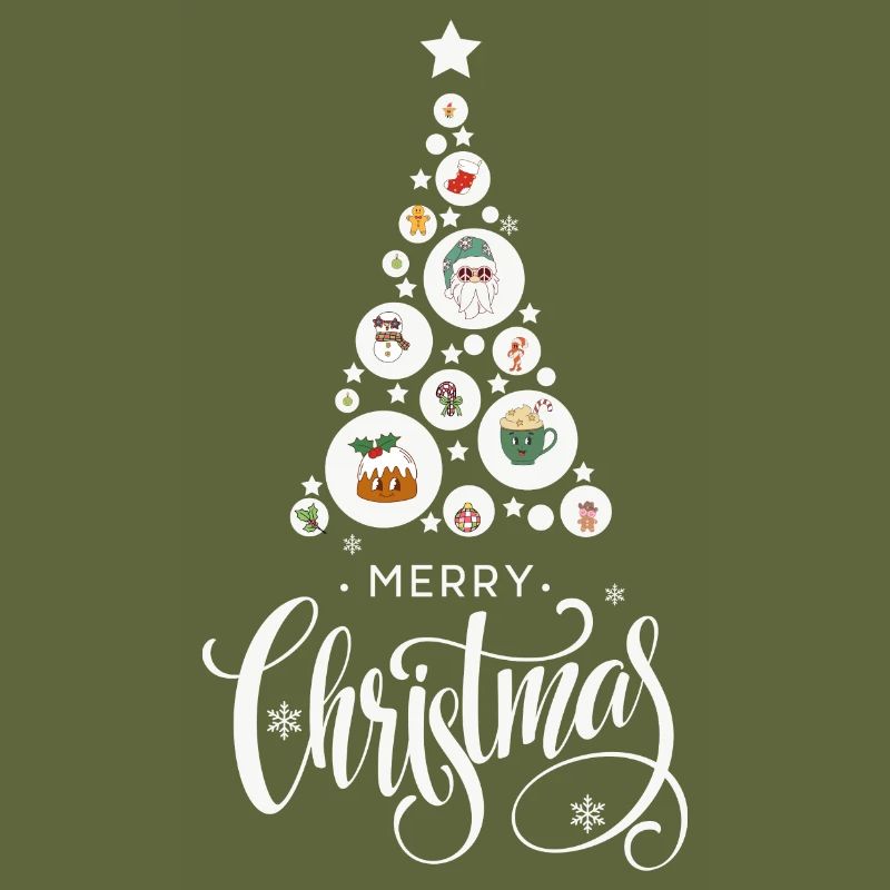 Festive Christmas tree with sweets