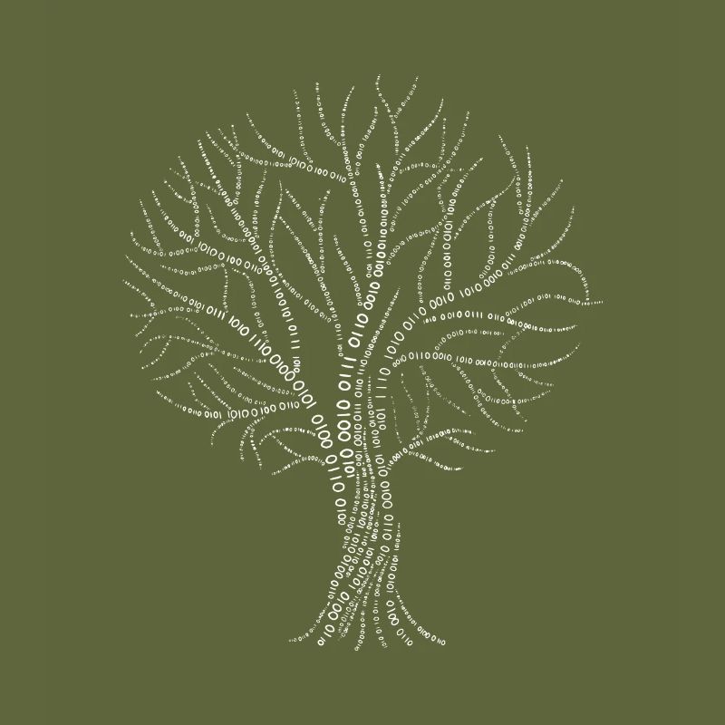 Binärer Baum Null Eins Code Geschenk Ast Zweig