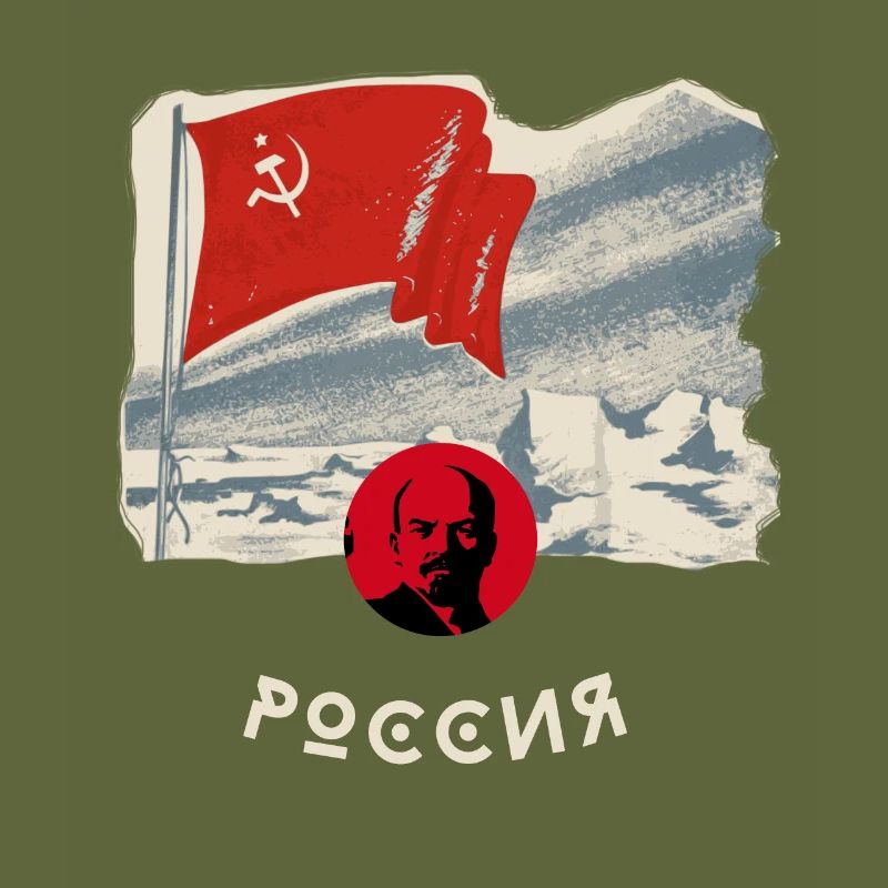 russie, lenin, drapeau, faucille, drapeau, moscou, russie
