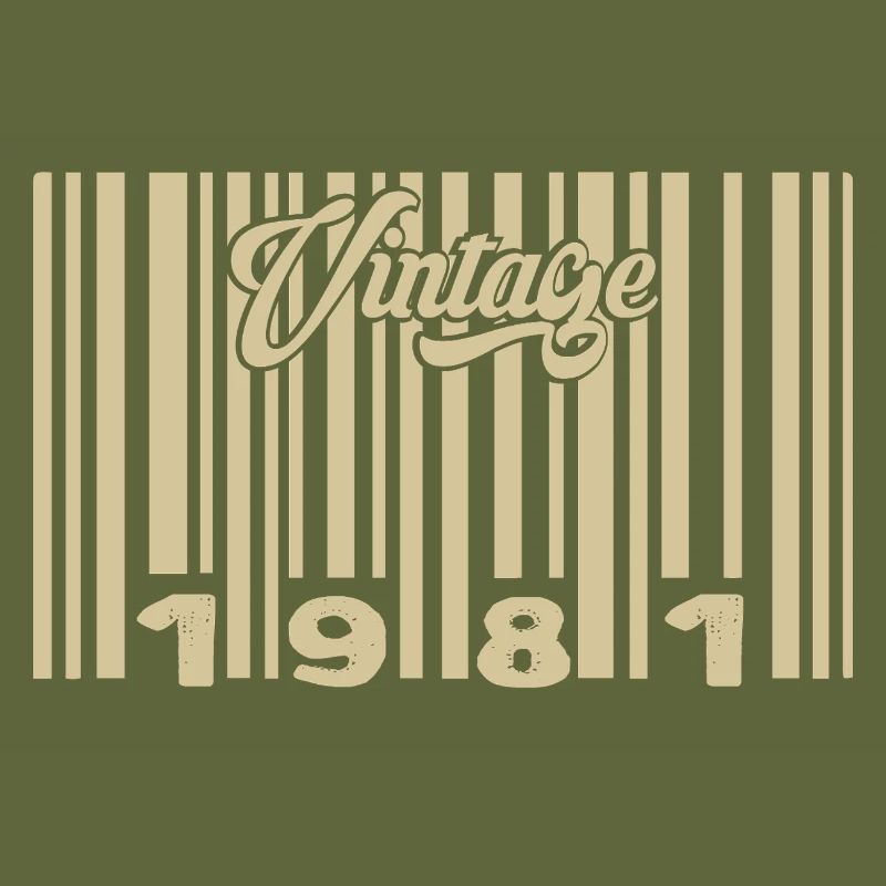 Vintage 1981 Barcode 1981: Year 2025.