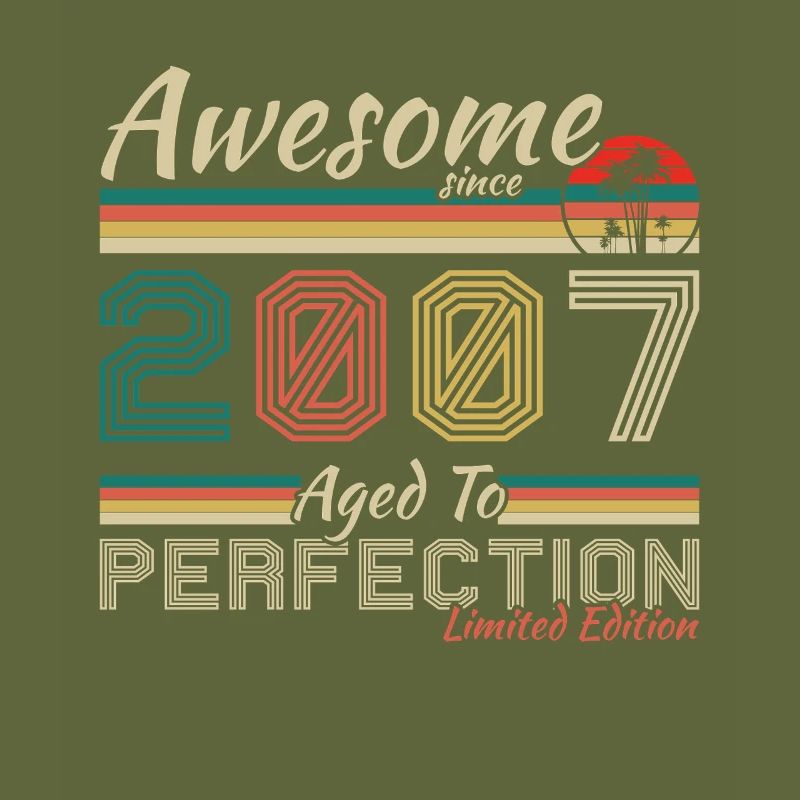 2007 Vintage Retro Geburtstagsgeschenk