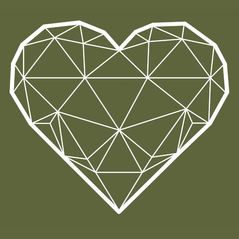 3D heart white