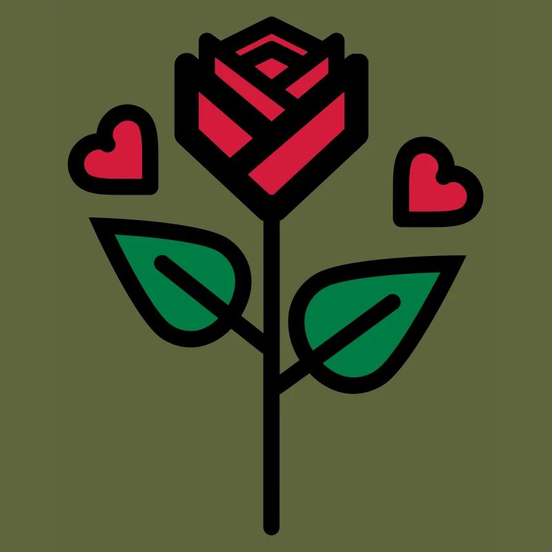 Valentinstag Rose mit Herz